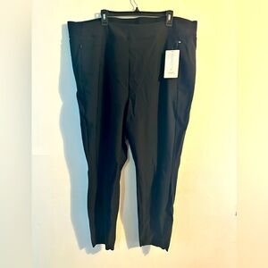 Athleta Size 26 Black Stellar Tight Pant Legging NWT $98 Zipper Ankle pull On